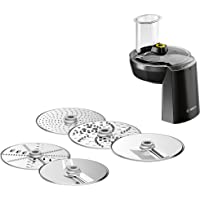 Los mejores  - Bosch MUZ9VL1 Set cortador-rallador- accesorio opcional para robots de cocina OptiMUM- Stainless Steel- Acero y negro
